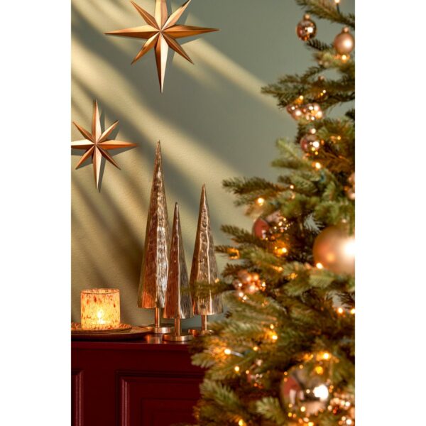 Cezar Decoratie Kerstboom - H36 x Ø9 cm - Aluminium - Goud