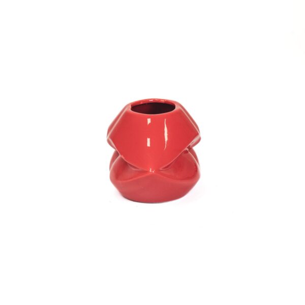 Pot - Lip - Keramiek - Rood - 21x19x11cm