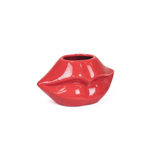 Pot - Lip - Keramiek - Rood - 21x19x11cm