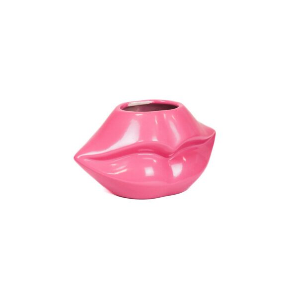 Pot - Lip - Keramiek - Neon Roze - 21x19x11cm