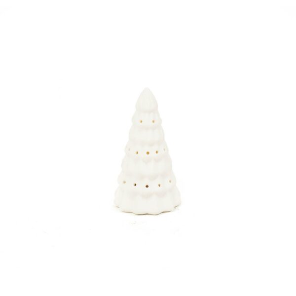 Ledlight - Xmas Tree - Ceramics - White - 6x6x10cm