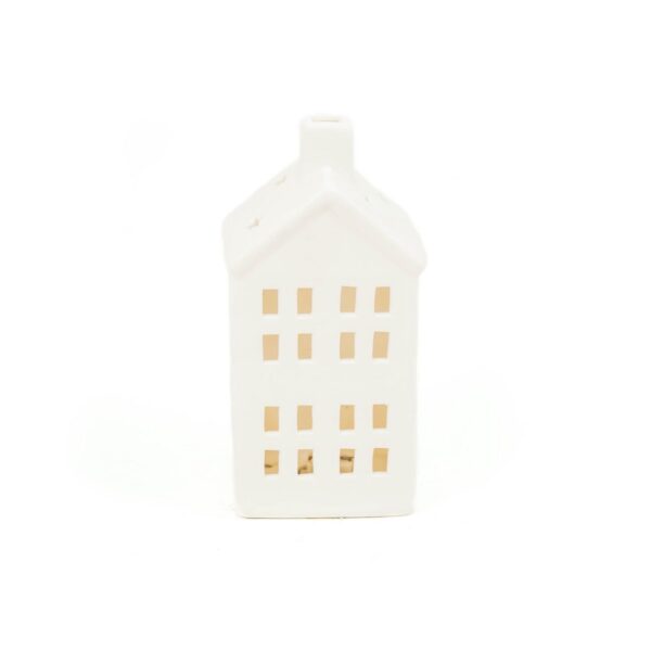 Ledlight- House - Ceramics - White - 9x7x17cm