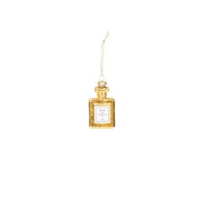 Ornament Kersthanger - Parfumflesje - Glas - 5x3x9cm