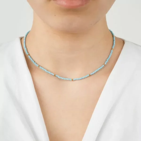 Kralen ketting blauw