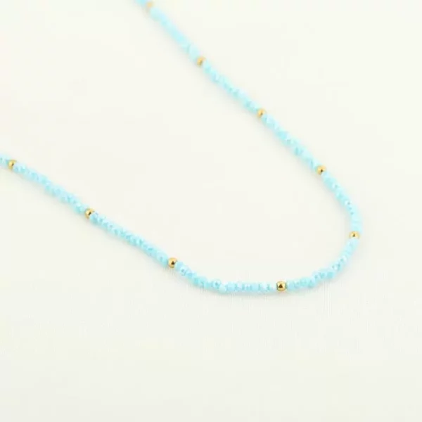 Kralen ketting blauw