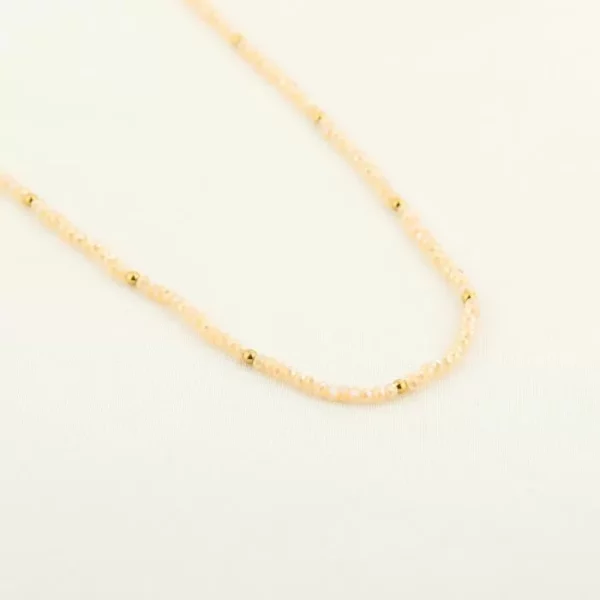Kralen ketting zalmkleur