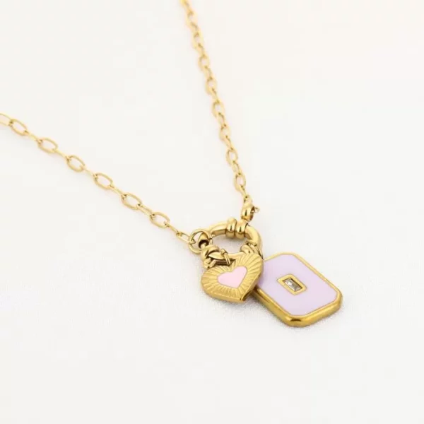 Statement armband met Lila bedeltjes |