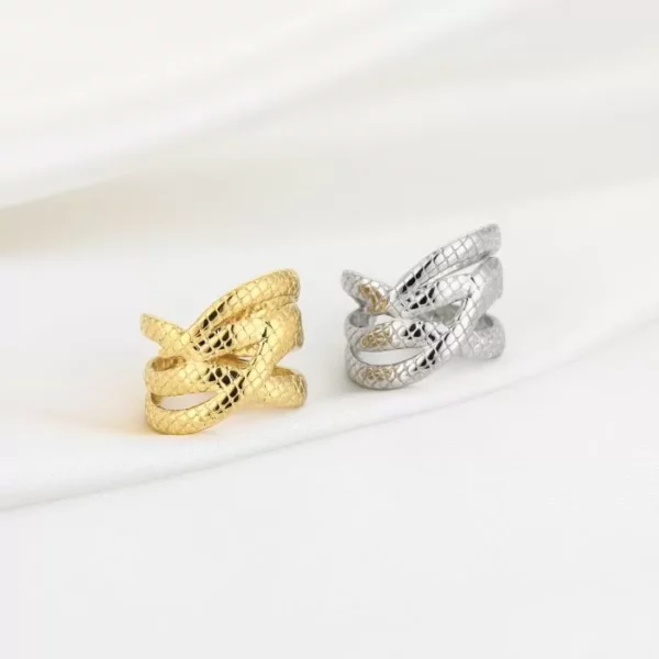 Statement golf ring goud en zilver